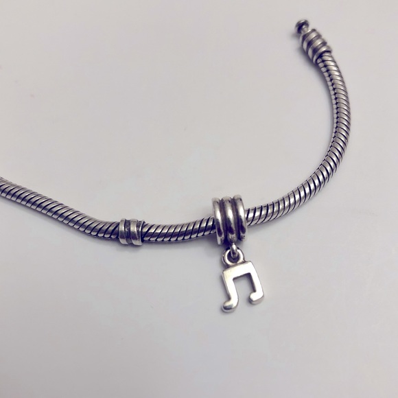 Pandora Sterling Silver 925 Charm Retired Dangling Music Notes - Picture 1 of 3
